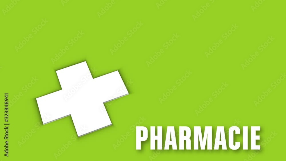 pharmacie- ordonnance, soins médicaux, croix verte animation