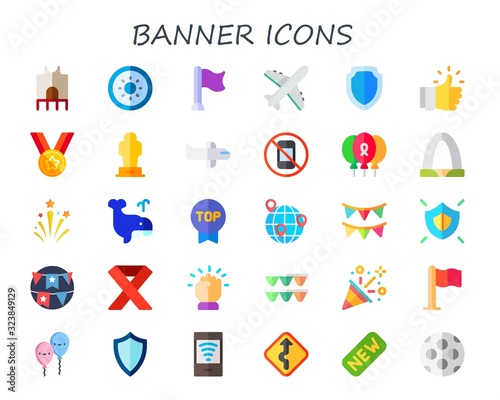 Modern Simple Set of banner Vector flat Icons