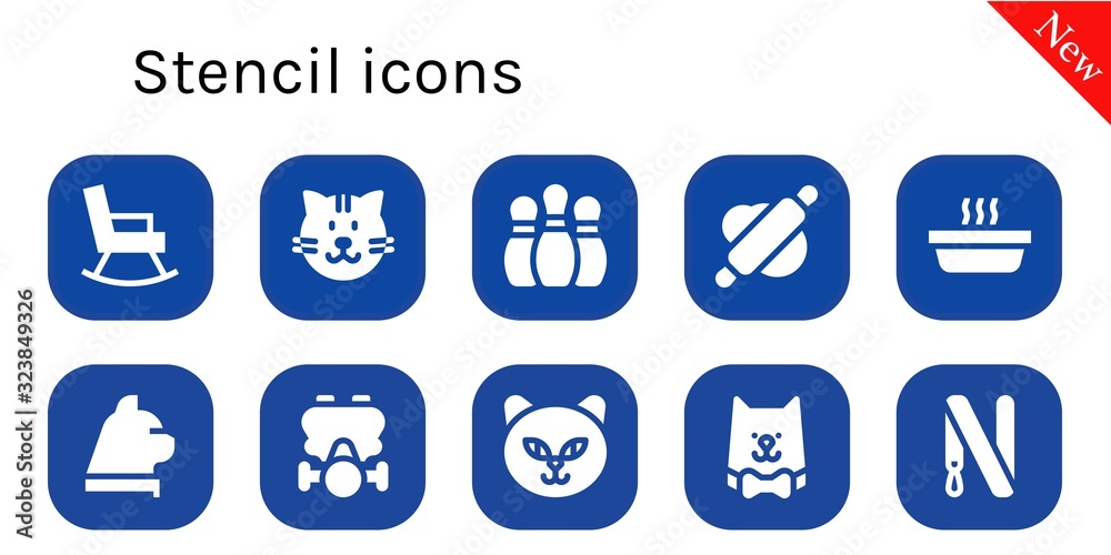stencil icon set stencil icon set