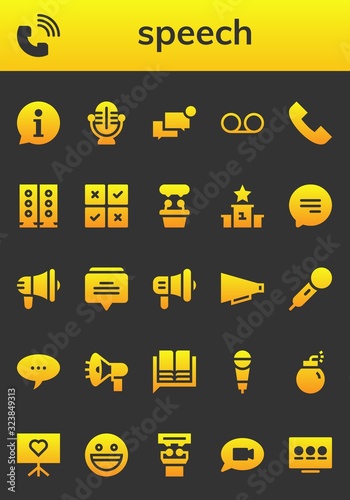 speech icon set