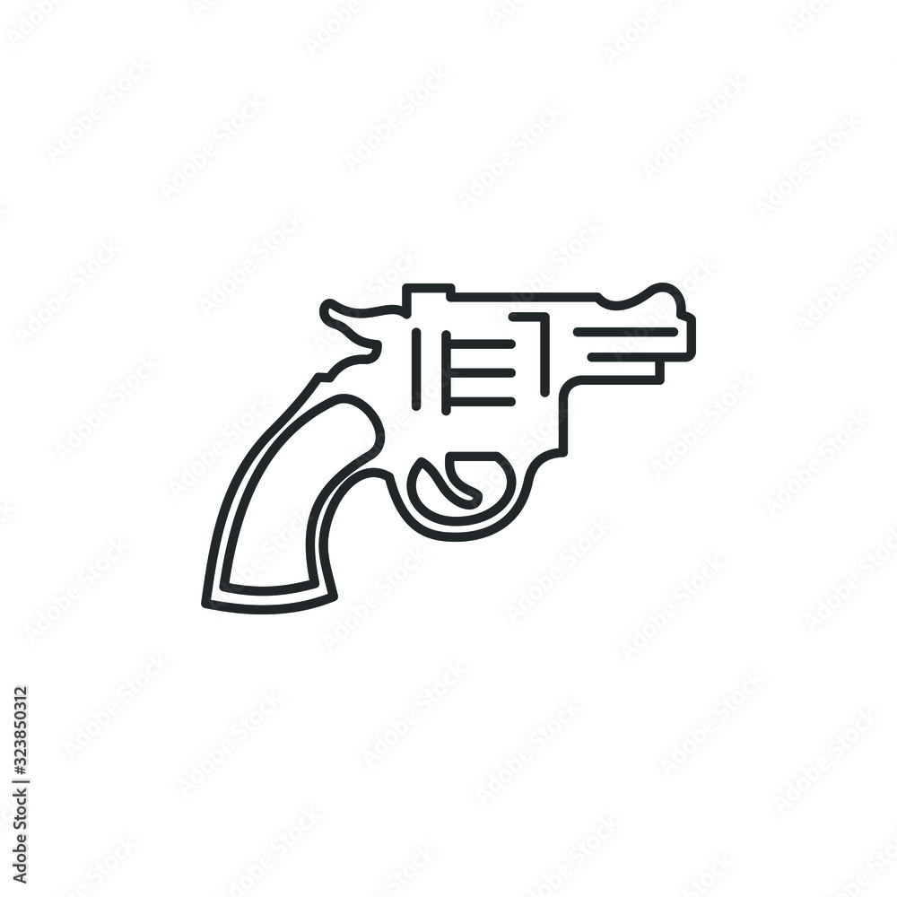 Gun Icon vector sign isolated for graphic and web design. Weapon Vector. Military Equipment symbol template color editable on white background Gun Icon vector sign isolated for graphic and web design. Weapon Vector. Military Equipment symbol template color editable on white background