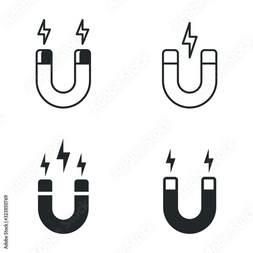 magnet icon template color editable. magnet symbol vector sign isolated on white background illustration for graphic and web design.
