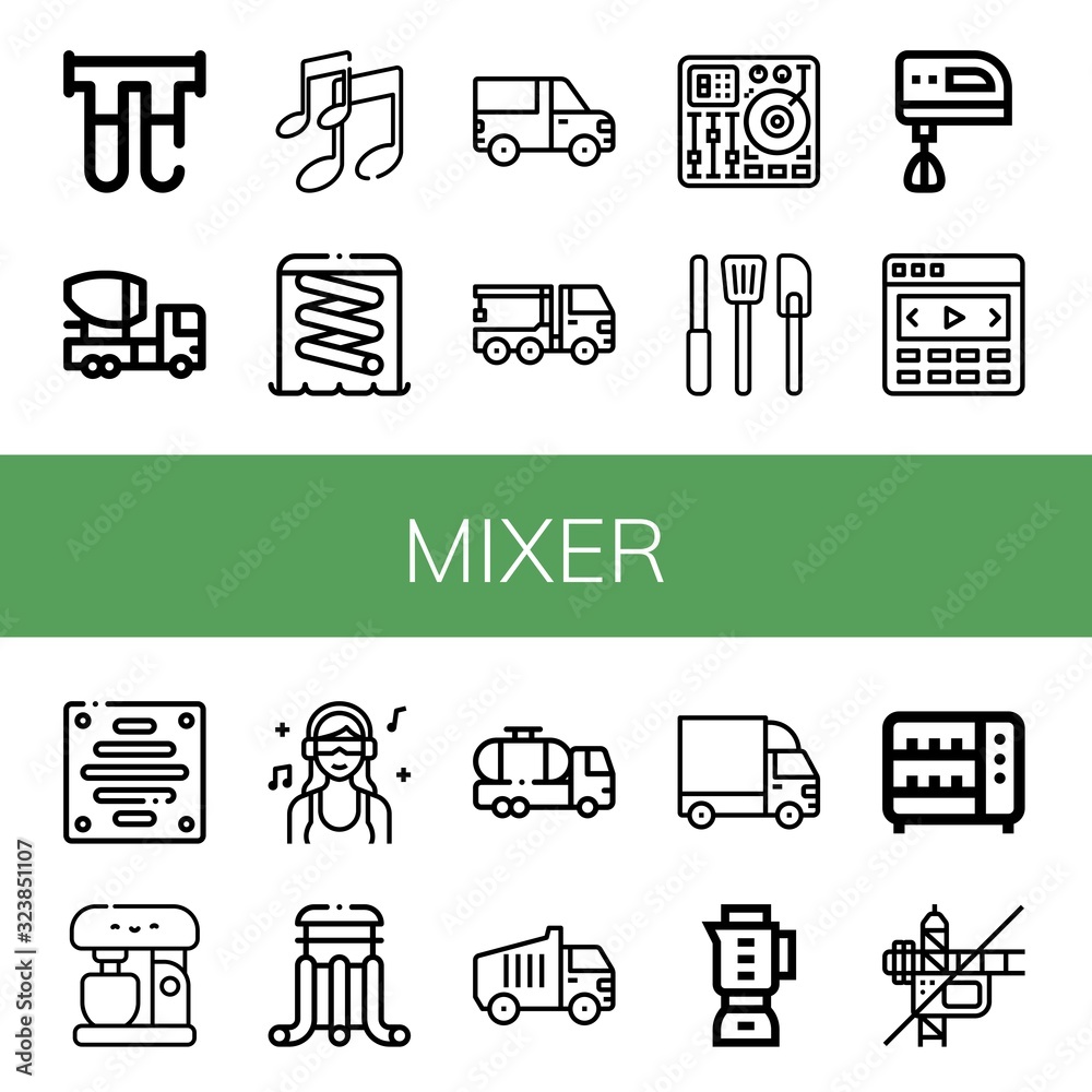 Fototapeta Set of mixer icons