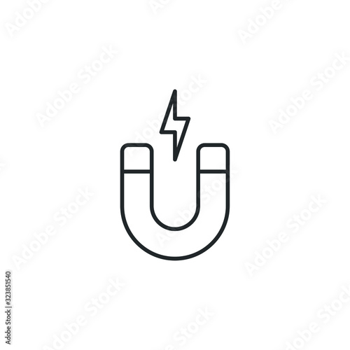 magnet icon template color editable. magnet symbol vector sign isolated on white background illustration for graphic and web design.