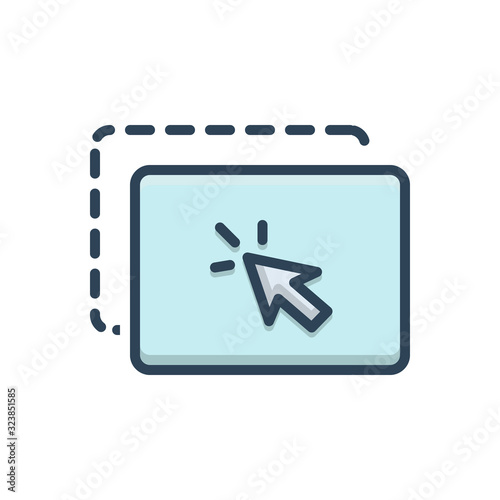 Color illustration icon for drag drop 