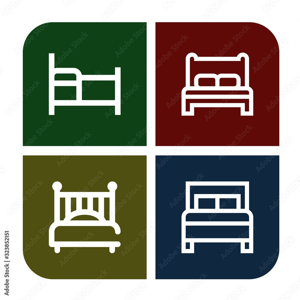 Set of bedding icons