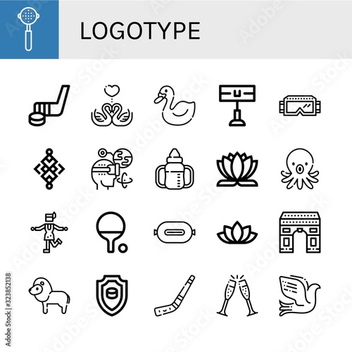 logotype simple icons set