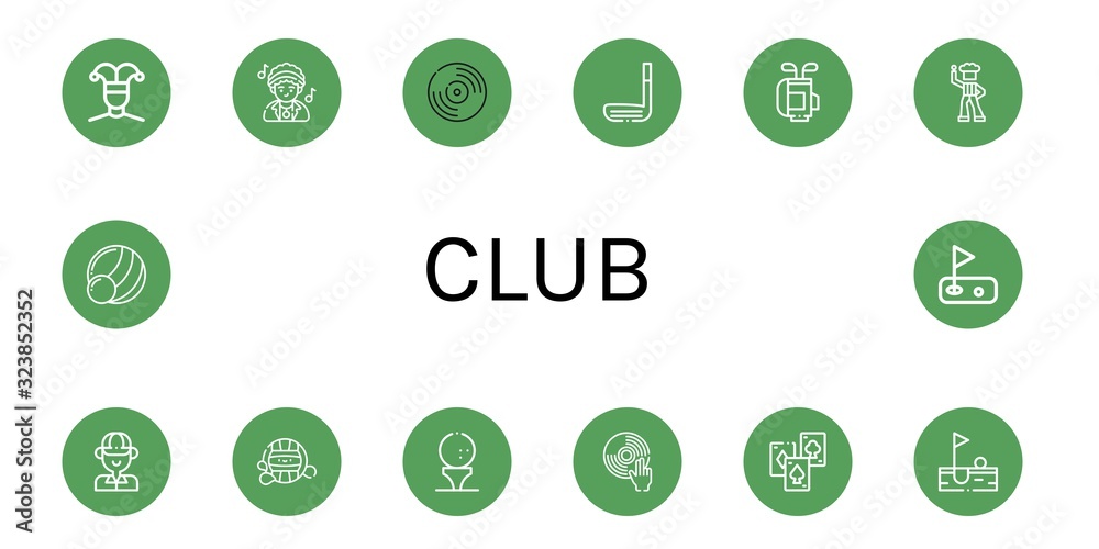 club icon set club icon set
