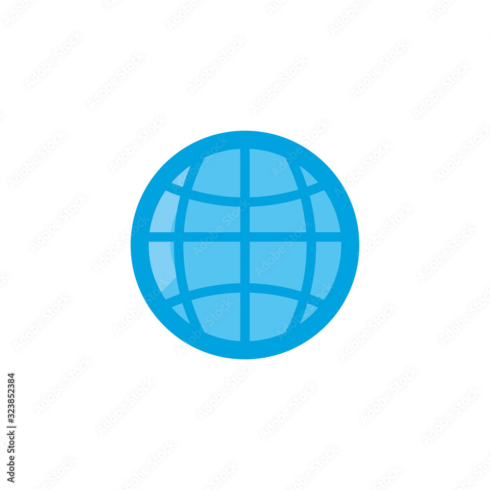 Isolated global sphere fill style icon vector design Isolated global sphere fill style icon vector design
