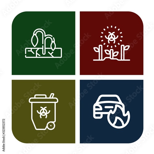 Set of disaster icons