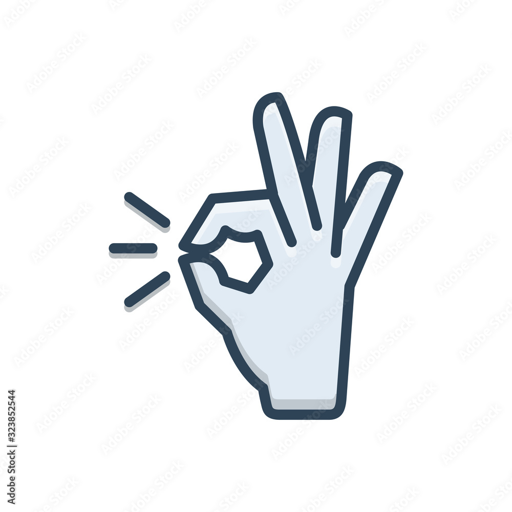 Obraz premium Color illustration icon for perfect perfectionist 