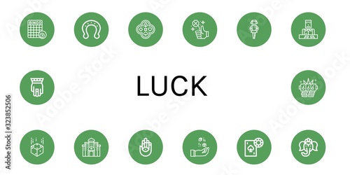 Set of luck icons