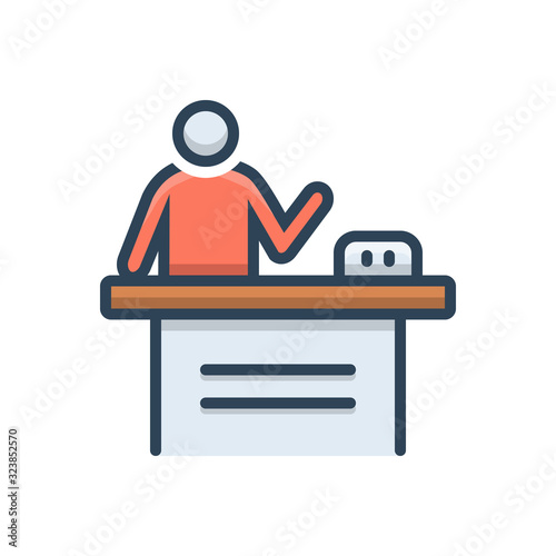 Color illustration icon for product demo 