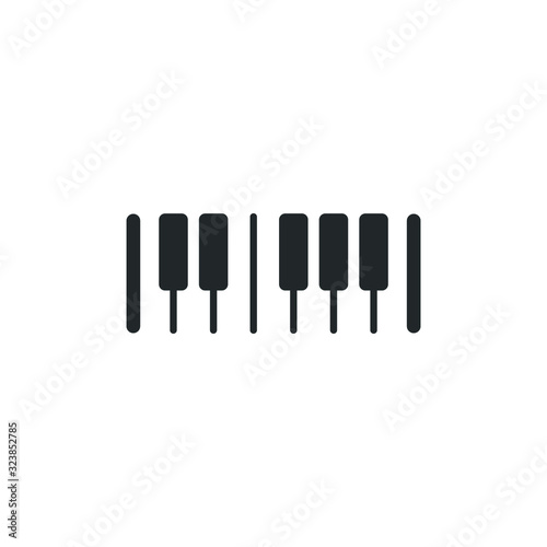 piano icon template color editable. piano symbol vector sign isolated on white background illustration for graphic and web design.