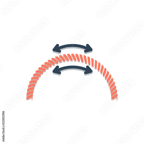 Color illustration icon for flexible spring  adapt 