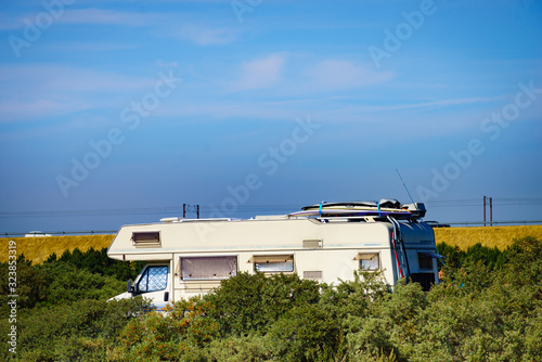 Camper car on nature