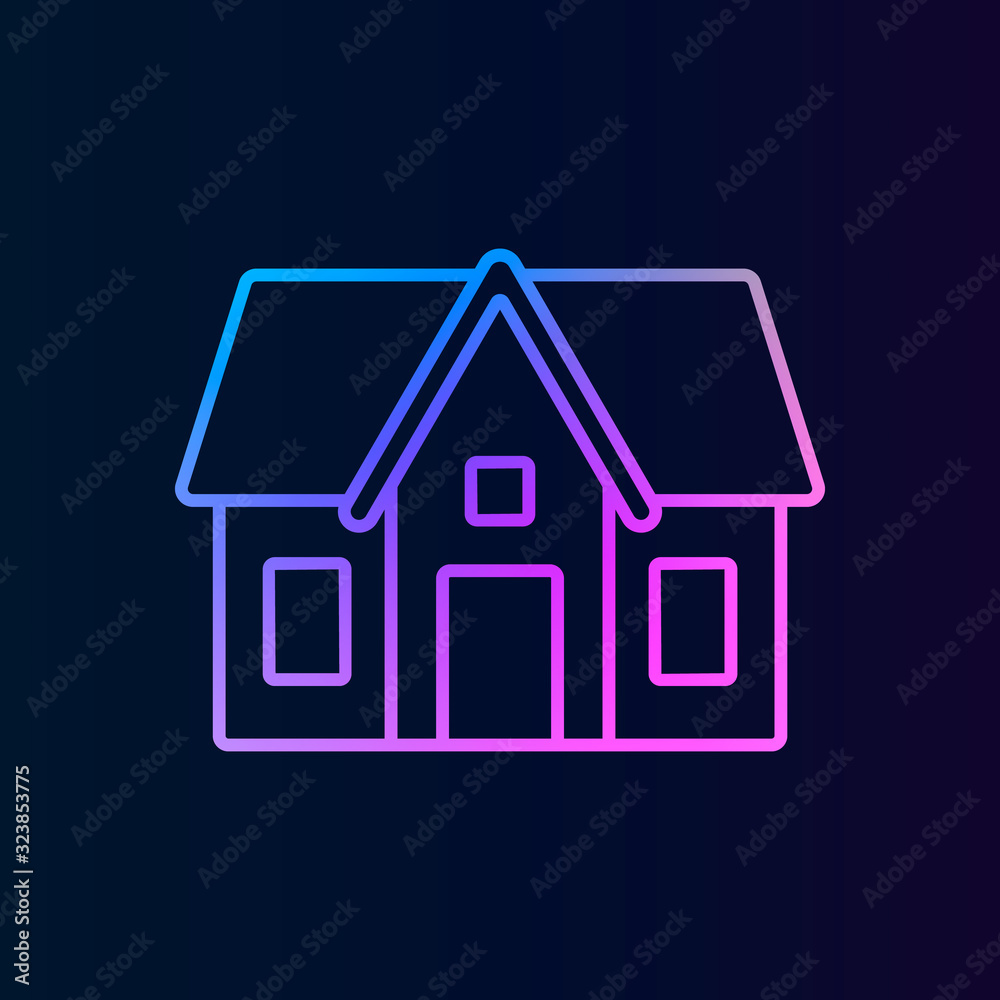 House nolan icon. Simple thin line, outline vector of real estateicons for ui and ux, website or mobile application House nolan icon. Simple thin line, outline vector of real estateicons for ui and ux, website or mobile application