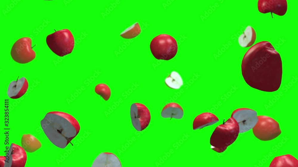 apple fruits loop green screen animation apple fruits loop green screen animation