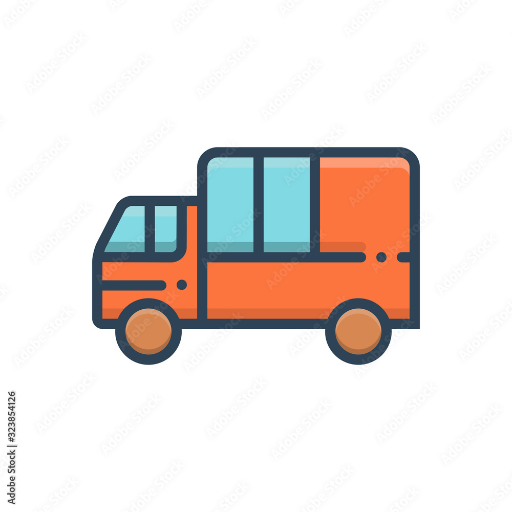 Color illustration icon for transport 