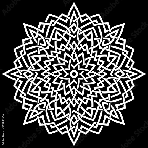 Pattern mandala white stencil doodles sketch