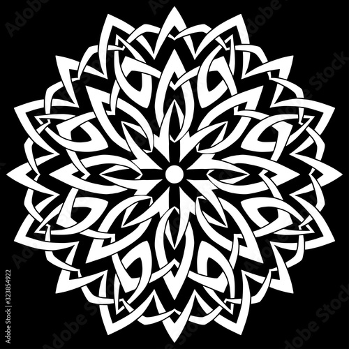 Pattern mandala white stencil doodles sketch