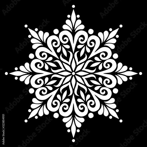 Pattern mandala white stencil doodles sketch
