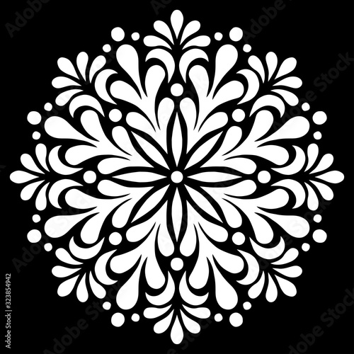 Pattern mandala white stencil doodles sketch