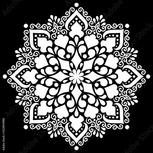 Pattern mandala white stencil doodles sketch
