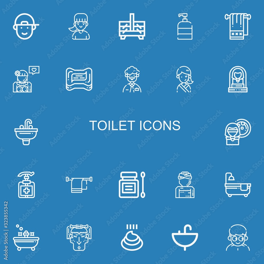Editable 22 toilet icons for web and mobile Editable 22 toilet icons for web and mobile
