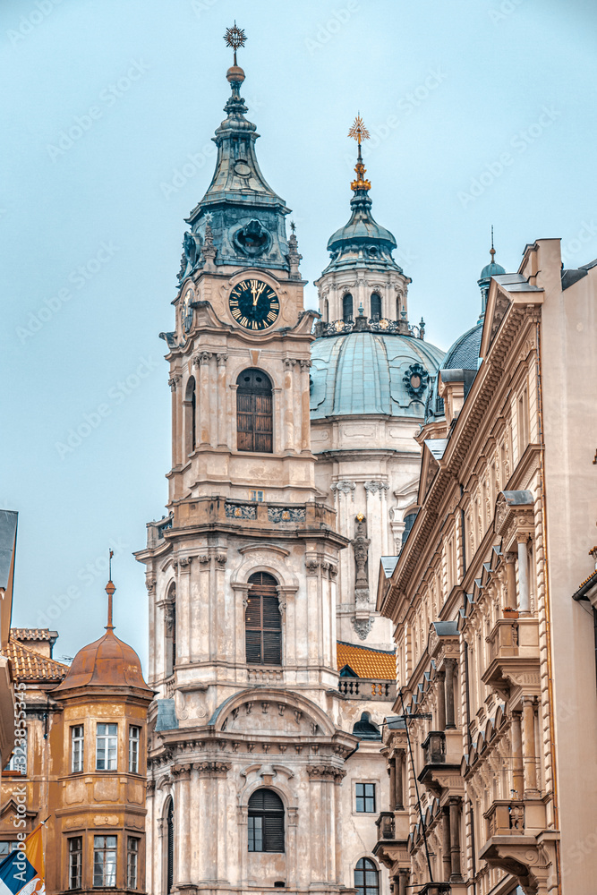 Tower of St. Nicholas Church in Prague