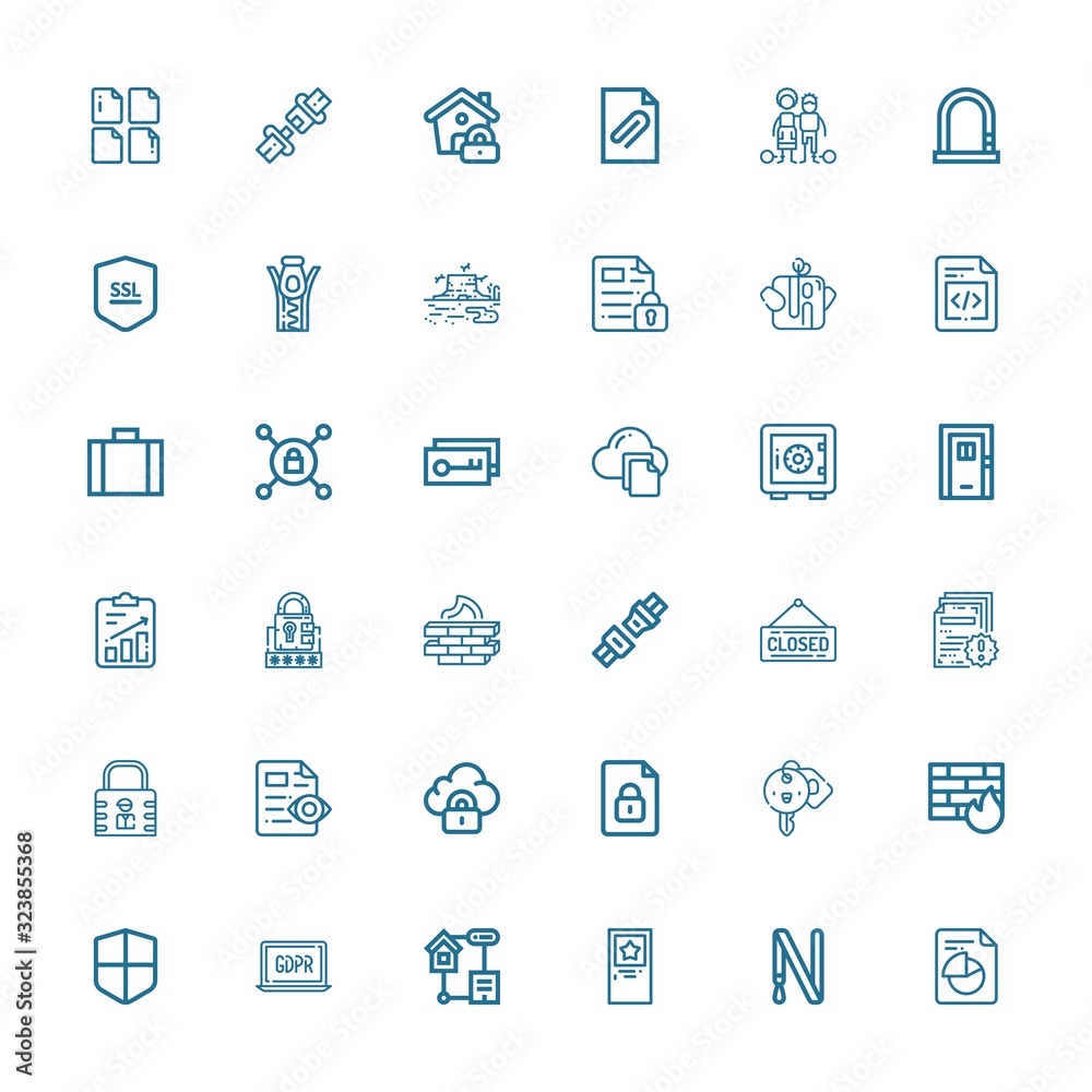 Editable 36 lock icons for web and mobile Editable 36 lock icons for web and mobile
