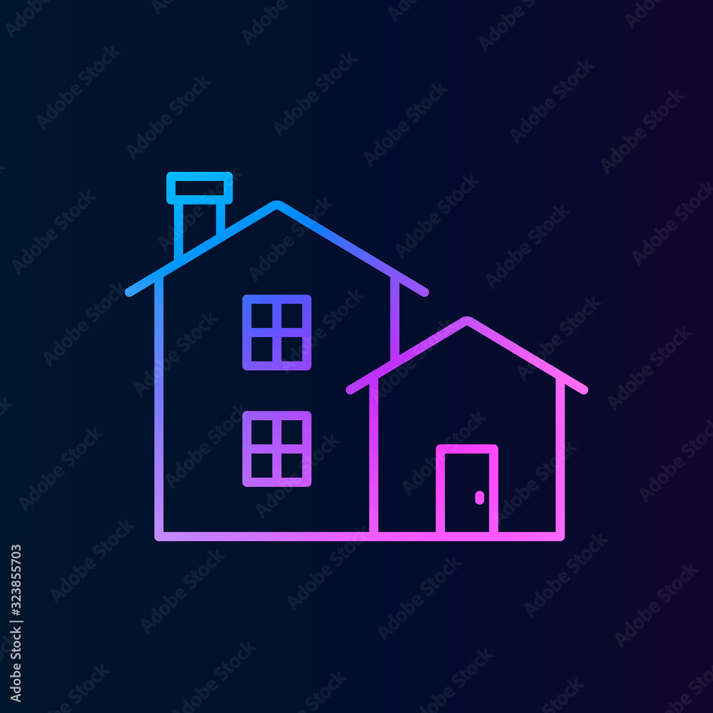 Building, house nolan icon. Simple thin line, outline vector of real estateicons for ui and ux, website or mobile application Building, house nolan icon. Simple thin line, outline vector of real estateicons for ui and ux, website or mobile application