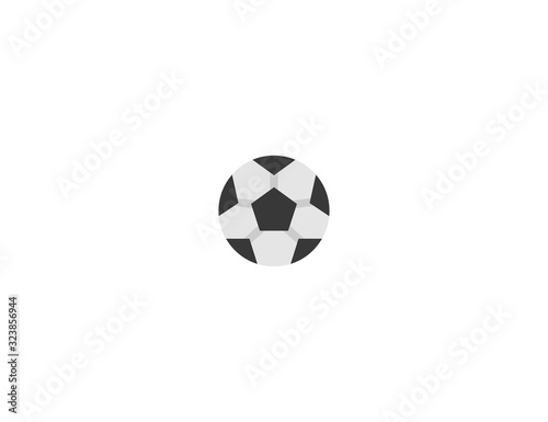 Soccer ball vector flat icon. Isolated football ball emoji illustration 