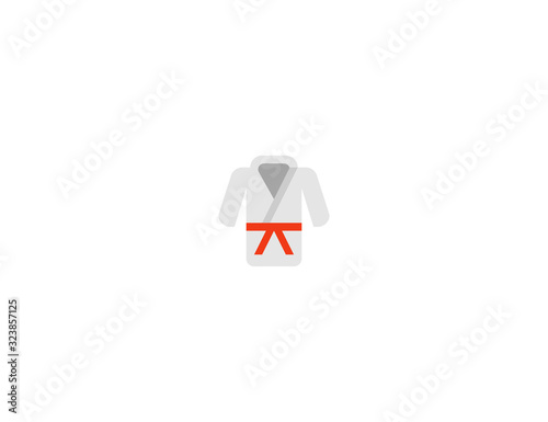 Martial arts uniform vector flat icon. Isolated wrestling, judo, fighting uniform emoji illustration 