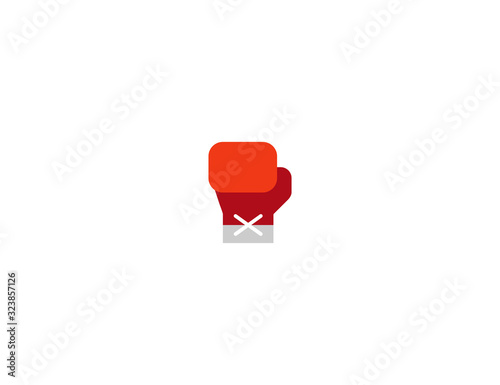 Boxing glove vector flat icon. Isolated boxing glove emoji illustration 