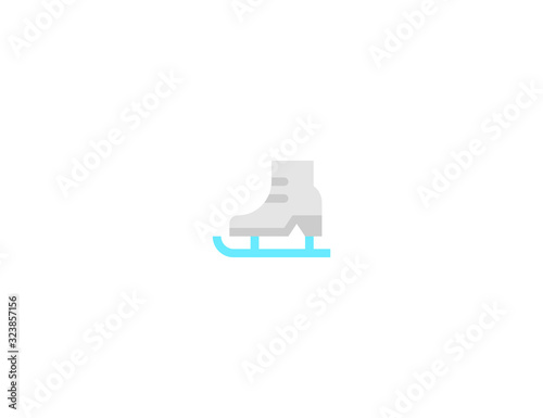 Ice skate vector flat icon. Isolated winter sport, dance ice skating emoji illustration 