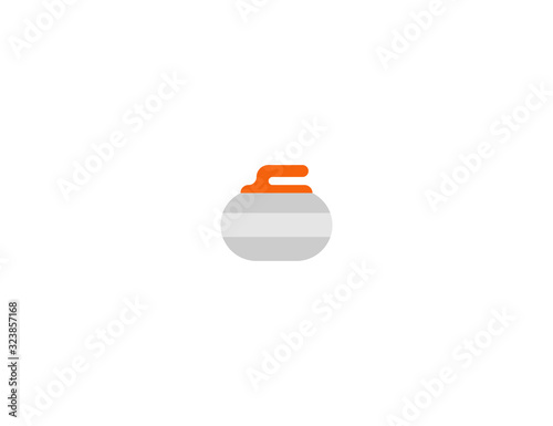Curling stone vector flat icon. Isolated curling sport emoji illustration 