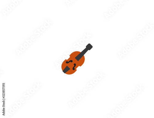 Violin vector flat icon. Isolated musical instrument cello emoji illustration 