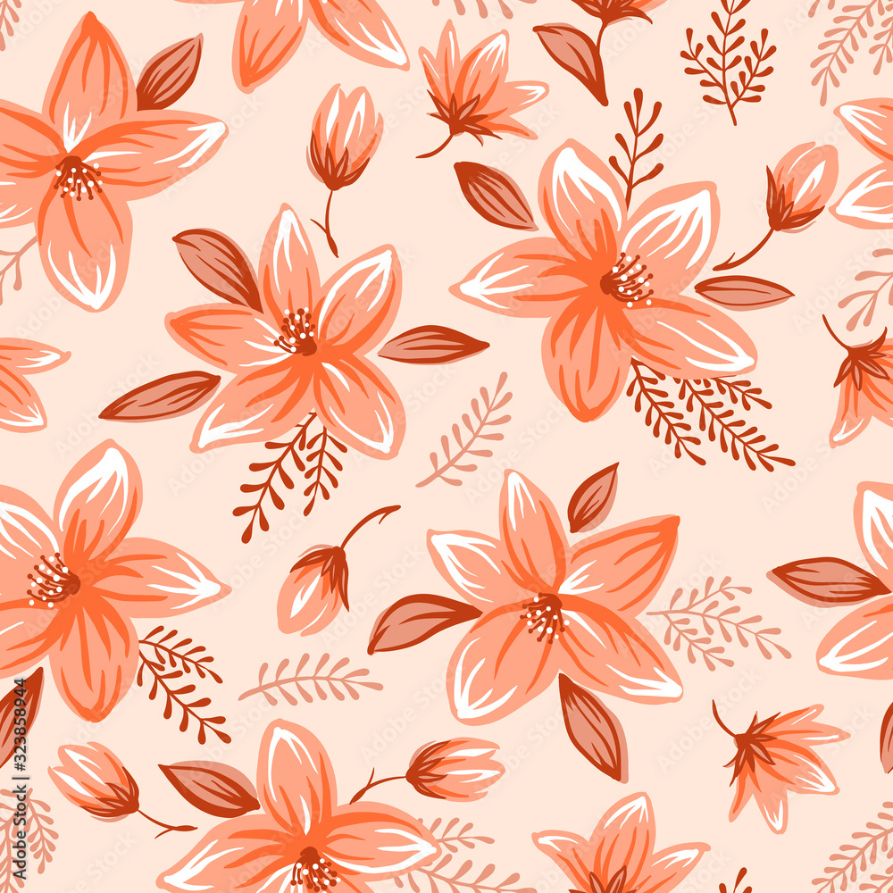 Decorative floral background Decorative floral background