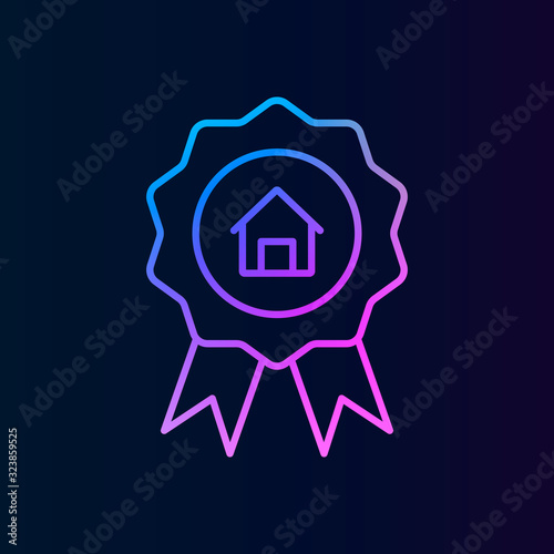 Prize, house nolan icon. Simple thin line, outline vector of real estateicons for ui and ux, website or mobile application