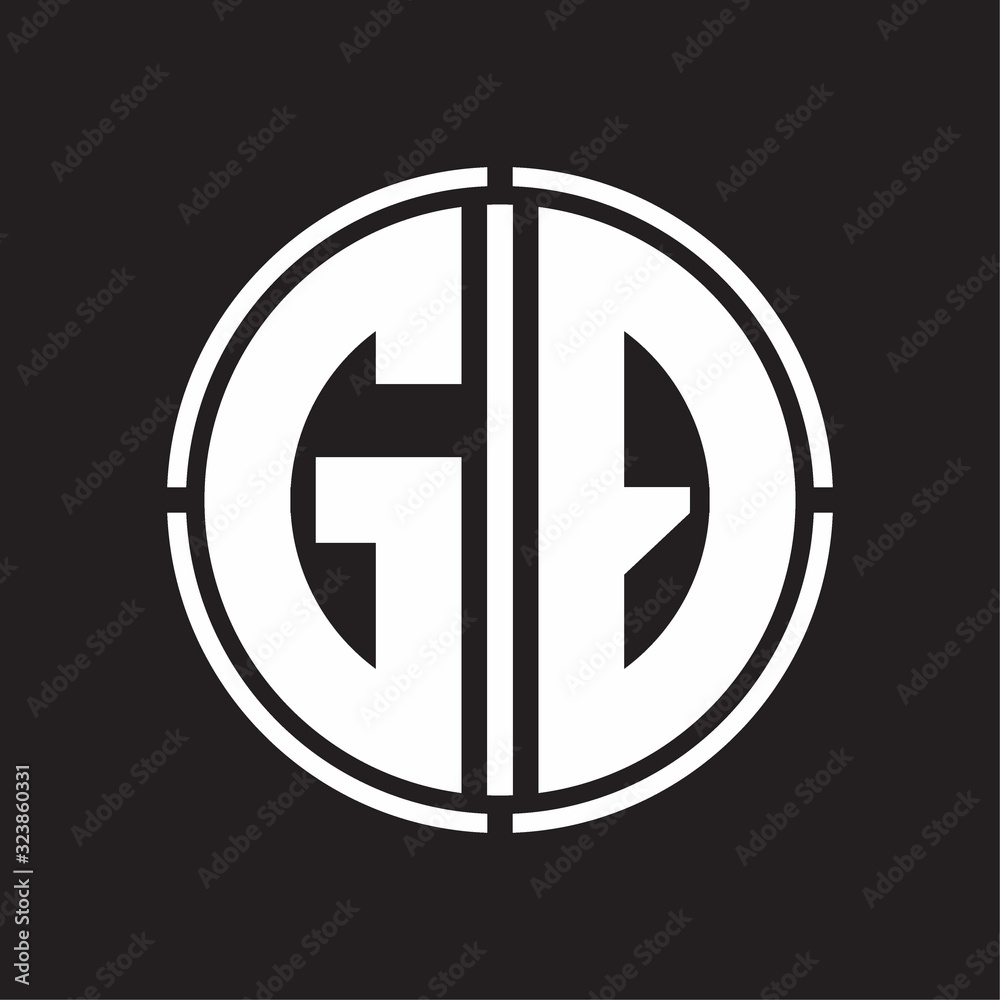 GQ Logo initial with circle line cut design template GQ Logo initial with circle line cut design template