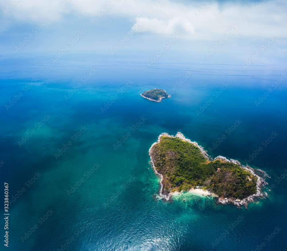 Heart shaped island in the calm tropical sea. Thailand Heart shaped island in the calm tropical sea. Thailand