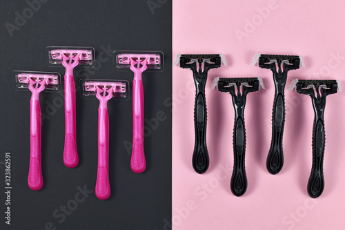 Fotografia Gender pink tax and stereotypes concept for products marketed toward women to be