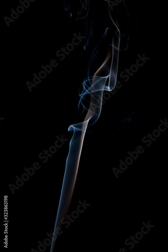 Clouds of smoke on black background