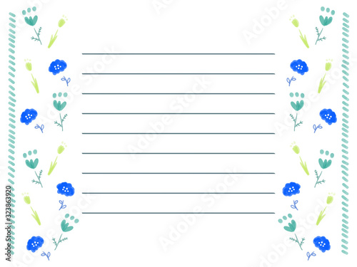 Blue and green motif