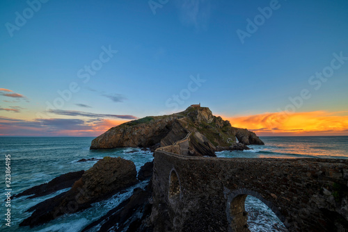 Access by stairs to the hermitage of San Juan de Gaztelugatxe photo