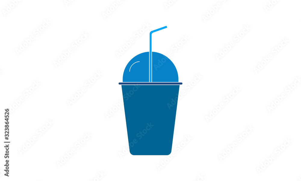 Frozen frappe icon for cold coffee and desserts Frozen frappe icon for cold coffee and desserts