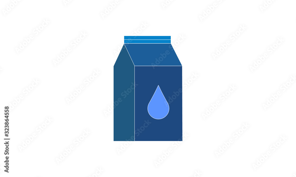 Milk packet icon for dairy products and beverages Milk packet icon for dairy products and beverages