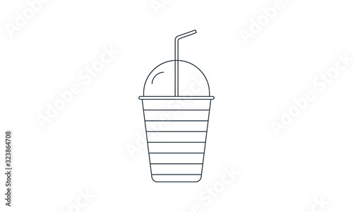 Frozen frappe icon for cold coffee and desserts