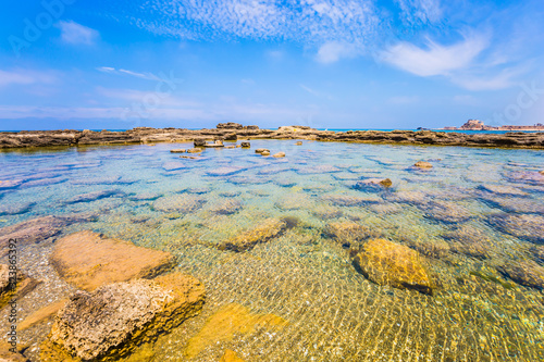 The port of King Herod in Caesarea photo